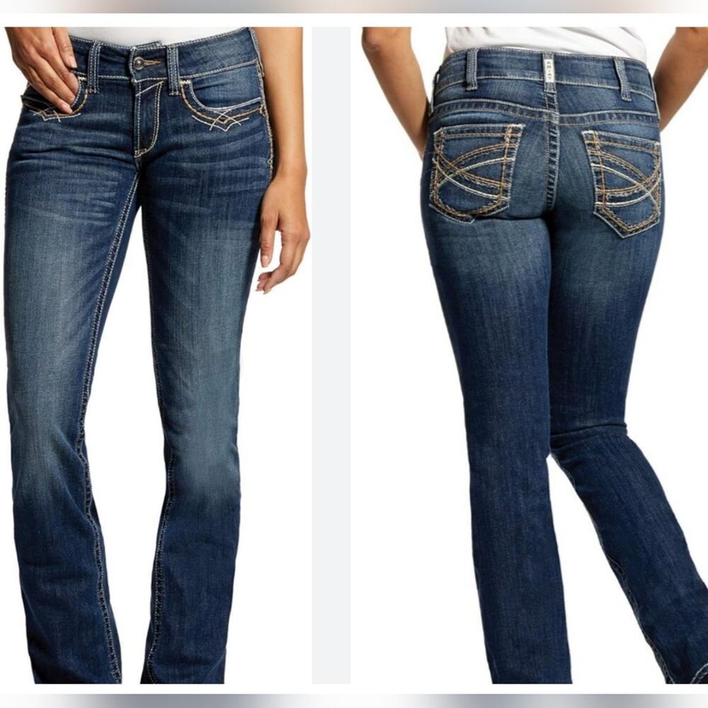 Ariat REAL Rainstorm Riding Denim Jeans Women's Bootcut Midrise Whipstich 29R